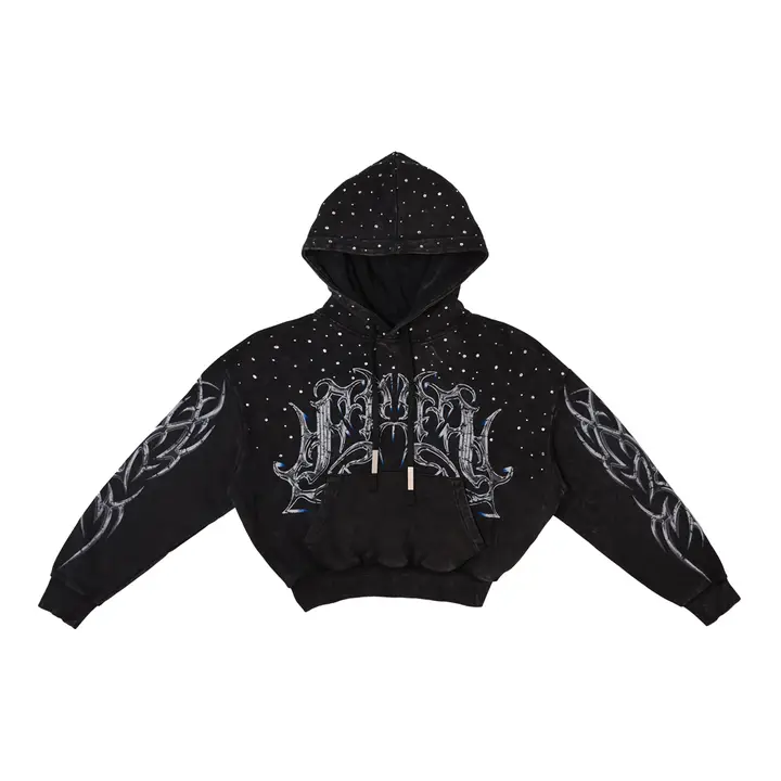 Gothic Rhinestone Hoodie for Girls (MOQ 40 pieces)