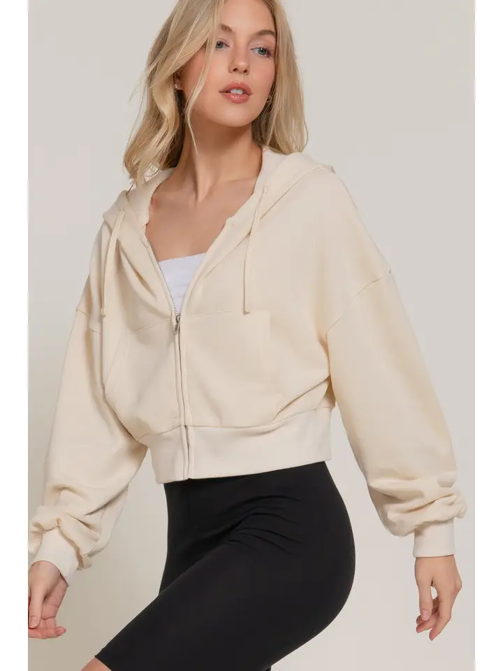 Women's Cropped Zip Up Hoodie (MOQ 30 pieces) - Image 11